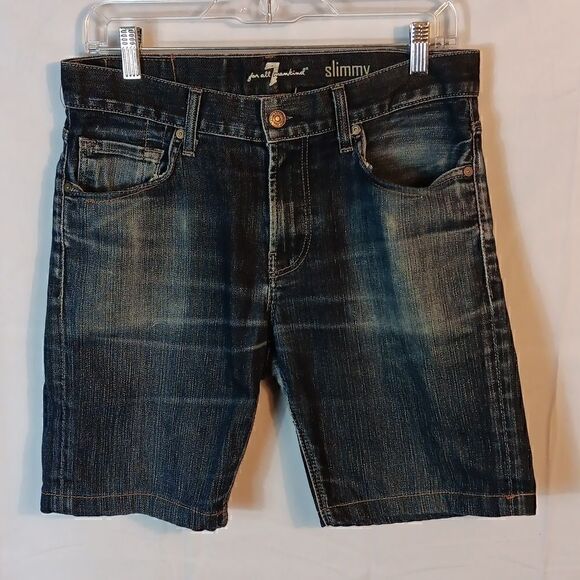 7 For All Mankind "Slimmy" Denim Shorts - Picture 1 of 7